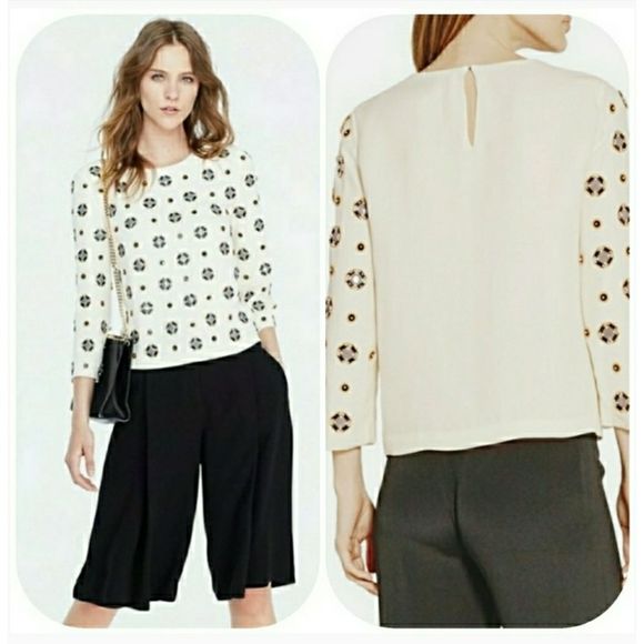 Diane Von Furstenberg Sweaters - Diane Von Furstenberg Luna Embellished Top